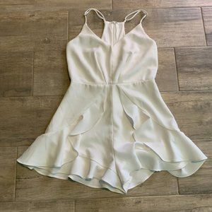 White Ruffle Romper